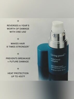 NEW Living Proof Triple Bond Complex Hair Strengthener 1.5 oz 45ml NIB